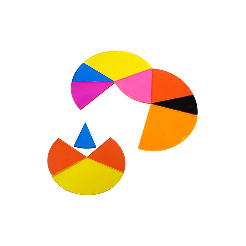 GD-круглая фракционная плитка пластиковые Математические Игрушки