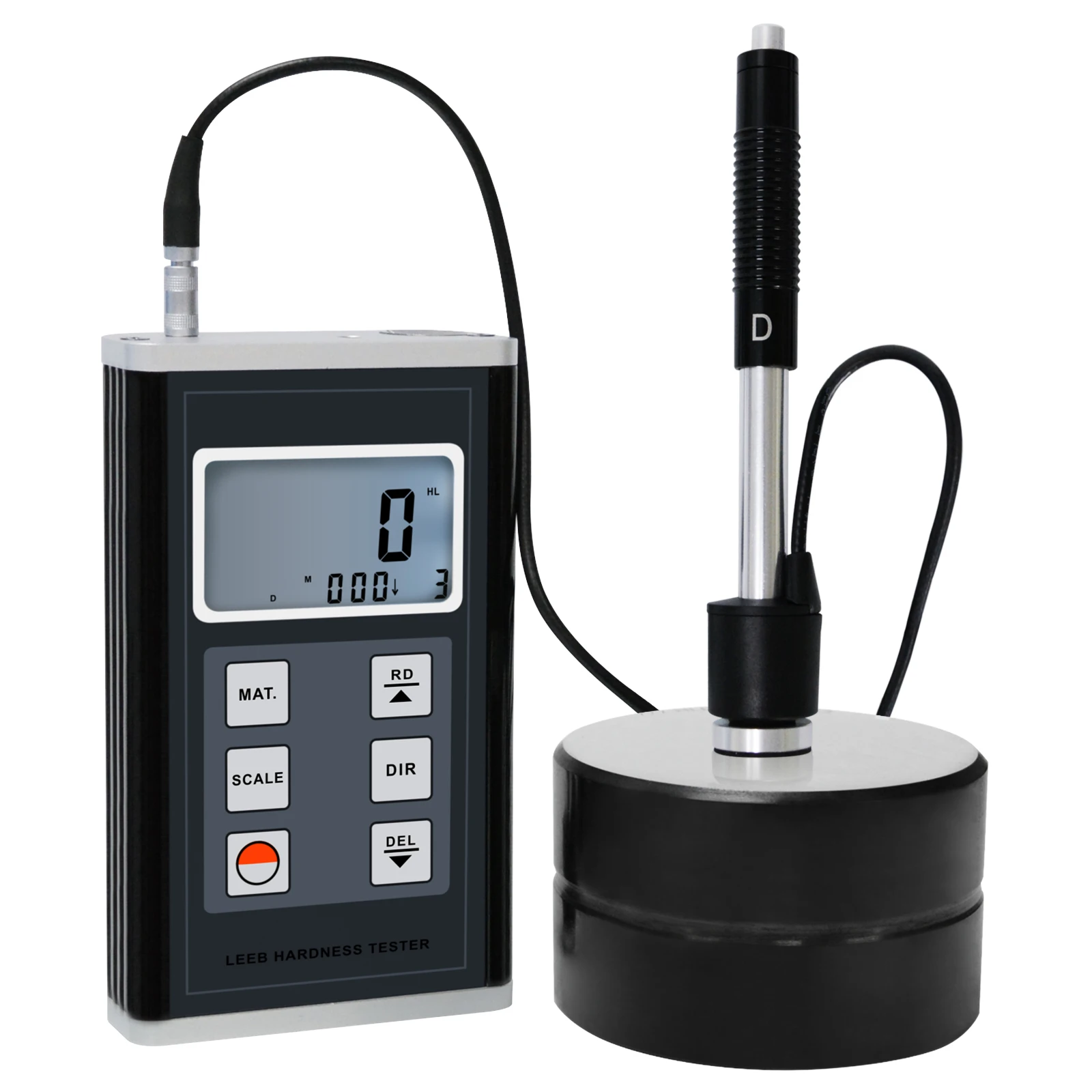 Portable Leeb Hardness Tester With D Sensor | 7-in-1 Metal Hardness Meter For Steel, Alloy, Brass | HL, HB, HRC, HV Scales