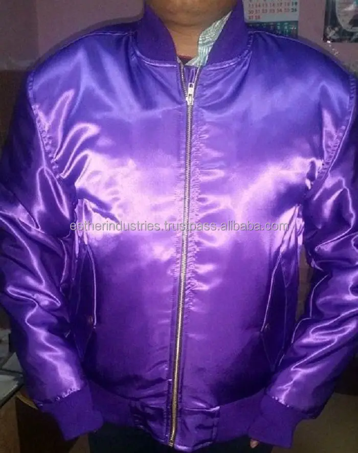 purple satin jacket