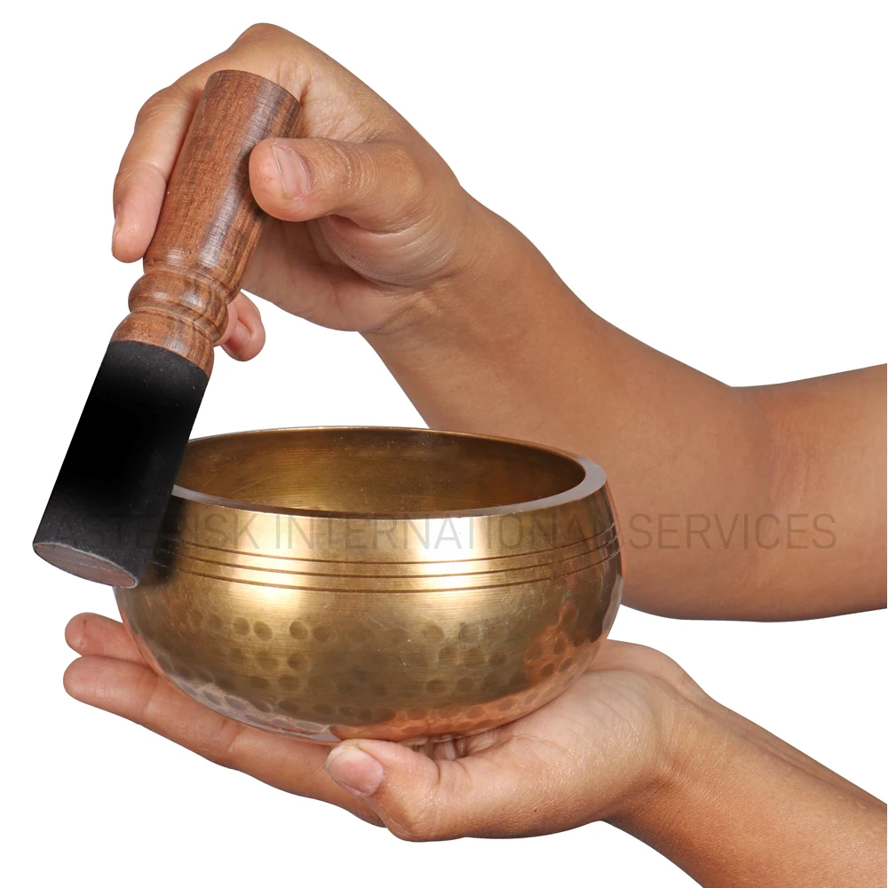 Use for meditation and healing. handmade in Nepal 3 in 1 set of singing bowl