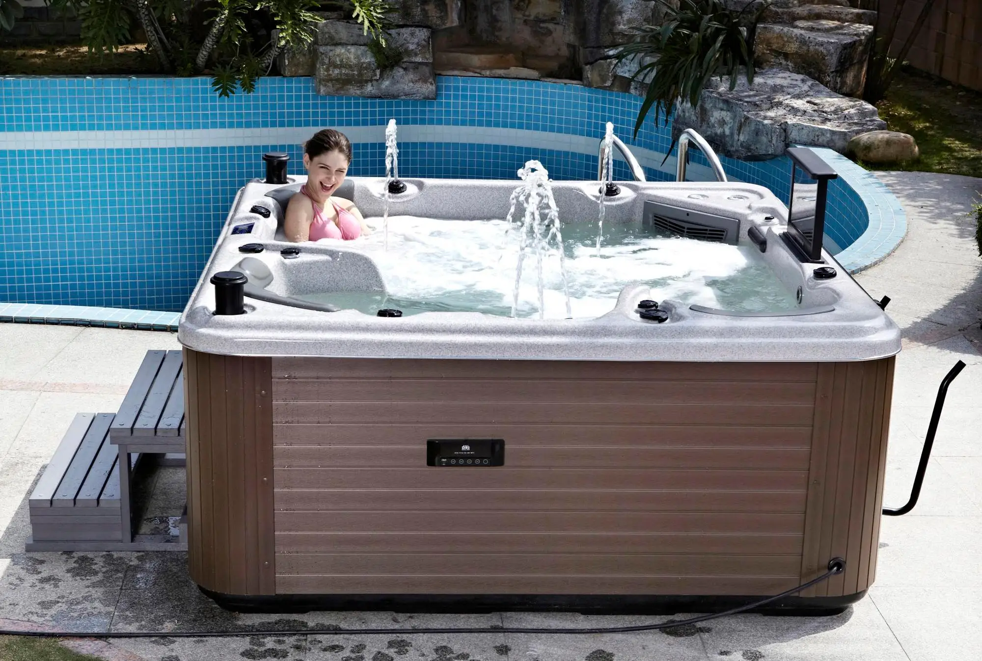 Sunrans 5 персон 101 струй balboa Открытый акриловый спа джакузи ванны гидро горячие ванны