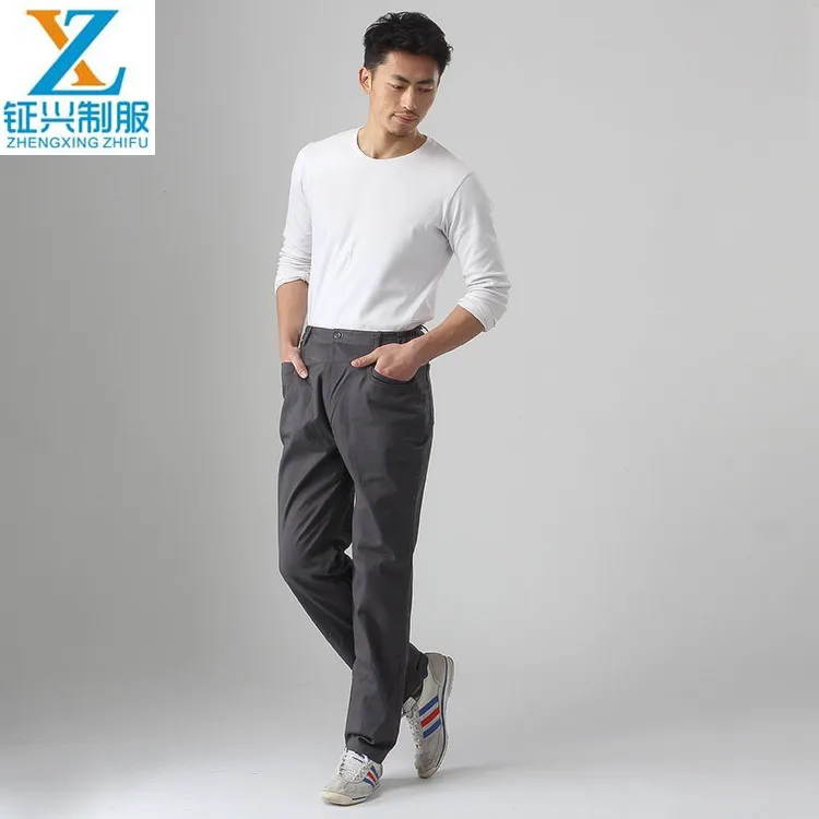 mens grey work trousers