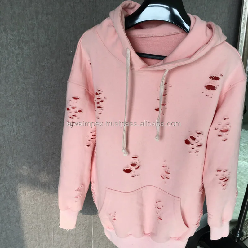 distressed hoodie mens