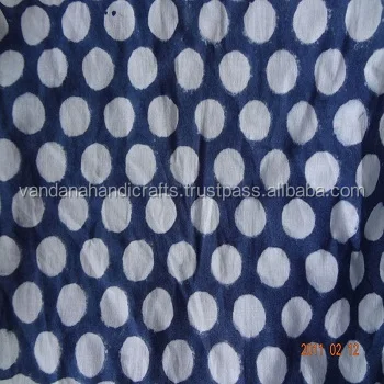 Ярдовая ткань мягкая хлопчатобумажная одежда с блочным принтом-Anokhi красными цветами