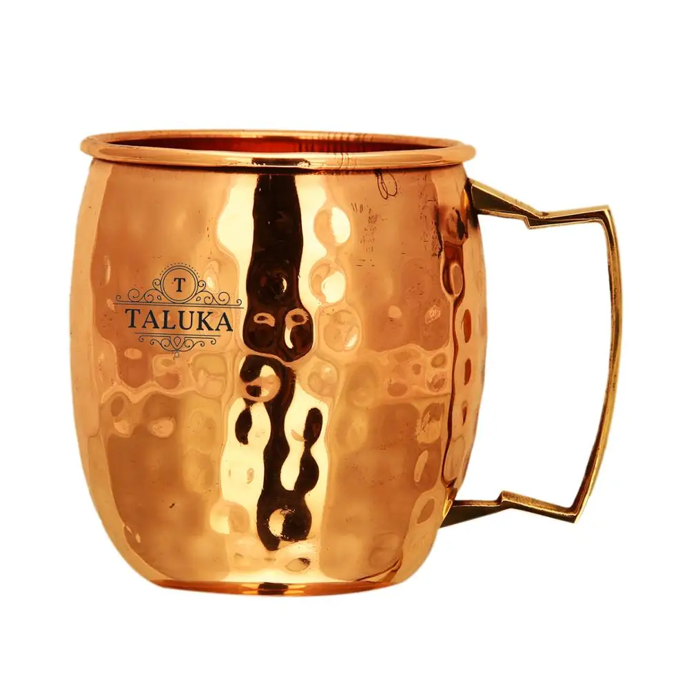 印度酒吧洁具18盎司锤带黄铜把手stoli伏特加铜杯