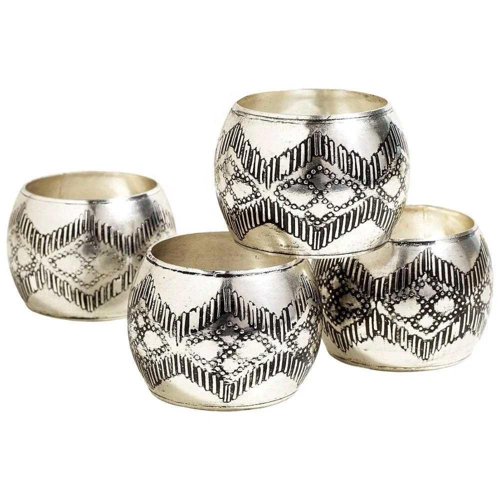 Highest Design Modern Luxury Metal Gold Finished Elegant Napkin Rings