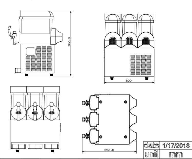 Commercial Cheap Ice Slush Machines XRJ10LX3