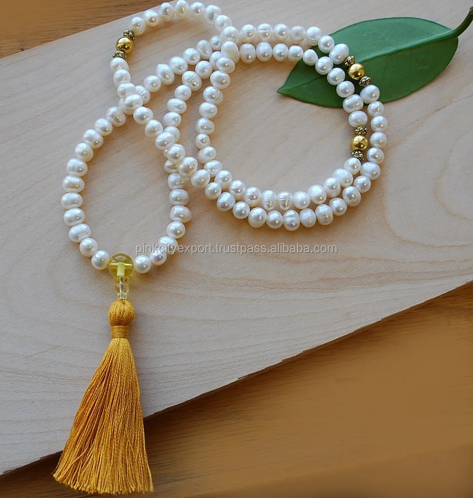 Freshwater Pearl 108 Beads Japa Mala In 