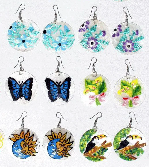 Awwrat Handpainted Earrings – Krafted with Happiness