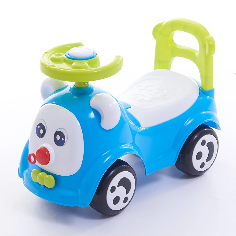 COSTWAY Porteur Enfants Rétro avec Volant Réaliste 40°et Son, Voiture à Pousser Intérieur Exterieur avec 4 Roues en EVA, Coffre à Jouets, Charge 25kg pour Enfants de 18-36 Mois (Rose