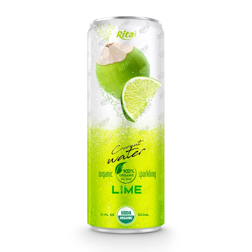 fruit flavor coconut water with co2