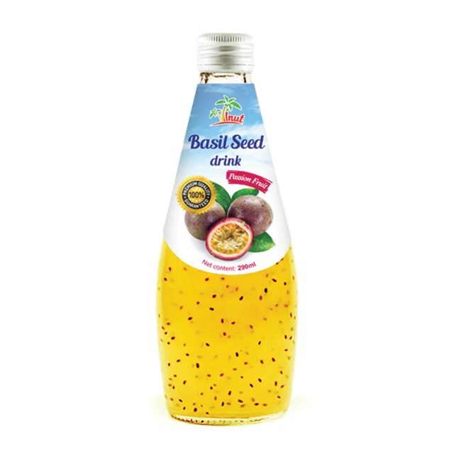 Hochwertiges 290ml Glasflaschengetränk mit Erdbeergeschmack und Basilikumsamen im Glasflaschen-Saft| Alibaba.com