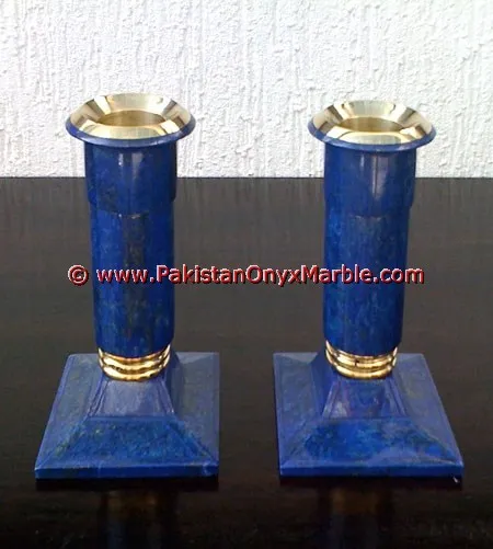 Декоративные подсвечники с лазуритом, подставки ручной работы