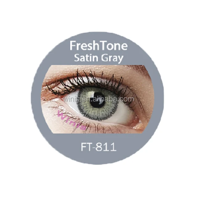 Цветные косметические контактные линзы FreshTone Premium Topaz blue FT-813 из Кореи