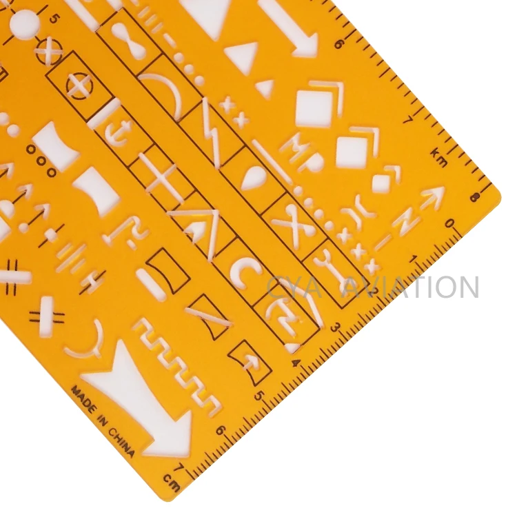 CYA Orange Color Measuring Template in cm Vertically for Accurate and ...