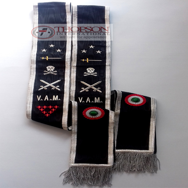 Пояс Masonic Regalia AASR, 30 градусов, черный
