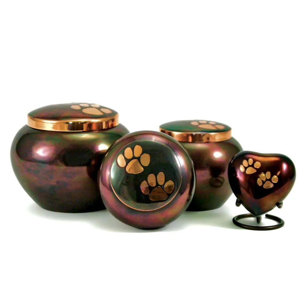 Brass Odyssey Paw Pet Memorial Urns And Keepsakes For Dogs & Cats