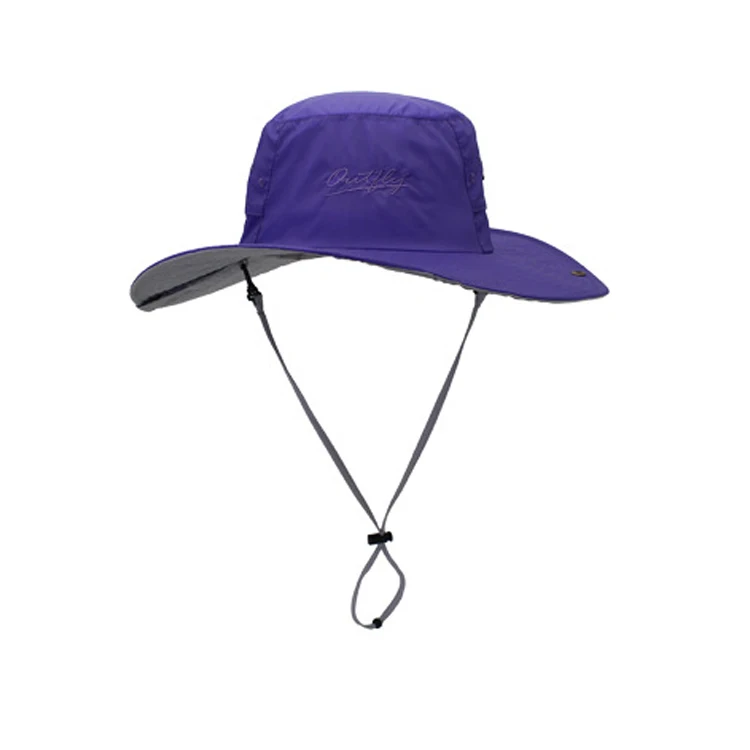 Оптовая продажа женская панама фиолетового цвета из 100% полиэстера на заказ