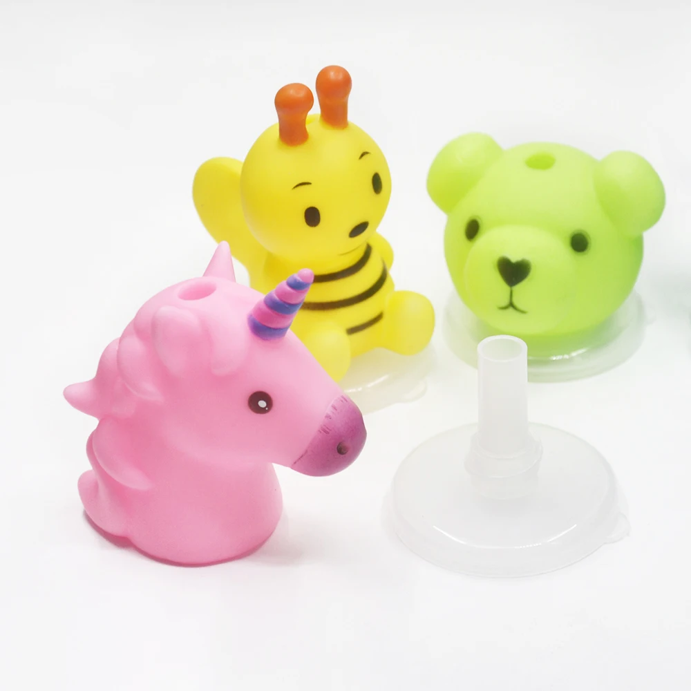 Новый стиль, прозрачные пластиковые чашки для напитков в виде КИТ, утки, динозавра, головы животного