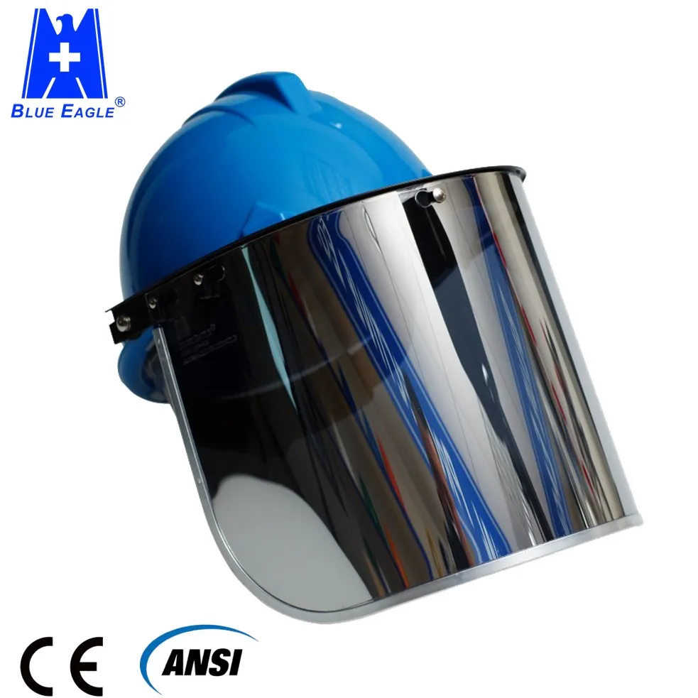 Flame-Retardant Safety Helmet for high-Temperature Furnace Workers with Thermal Insulation Aluminum foil Shawl with Protective Visor FPR Thermal Insulation Protective Helmet Work Safety hat 