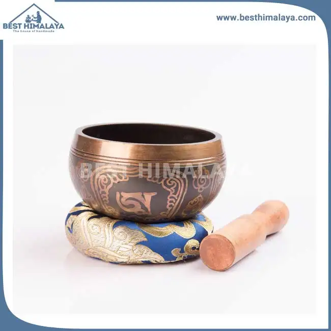 Tibetan Hand Hammered Seven Metal Alloy Singing Bowl Mallet Cushion