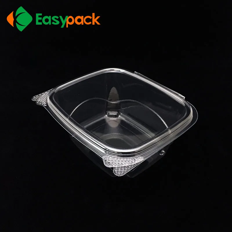 24 Oz Pet Disposable Clamshell Packaging Food Container Salad Bowl
