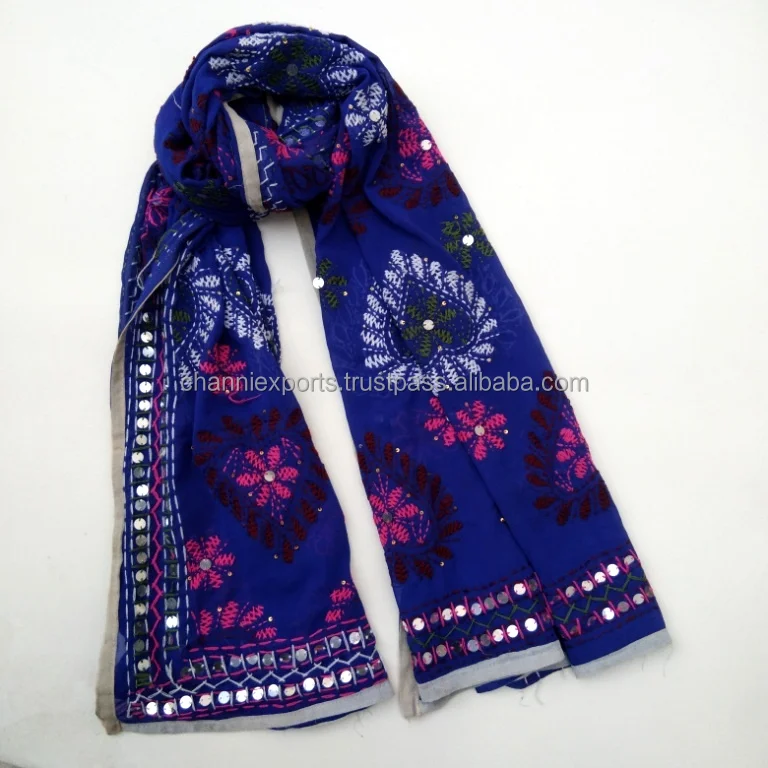 Wholesale Ethnic Indian Embroidered Beach Wear Phulkari Dupattas ...