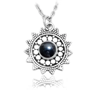 Black Onyx gemstone Wholesale 925 silver Pendant jewelry