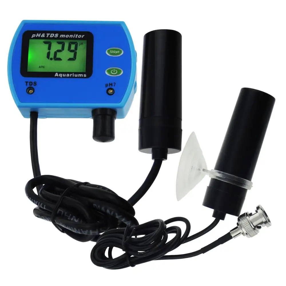 2-in-1 pH TDS Water Quality Tester Monitor Replaceable pH Electrode Aquarium Pool Hydroponic Testing Tool 
