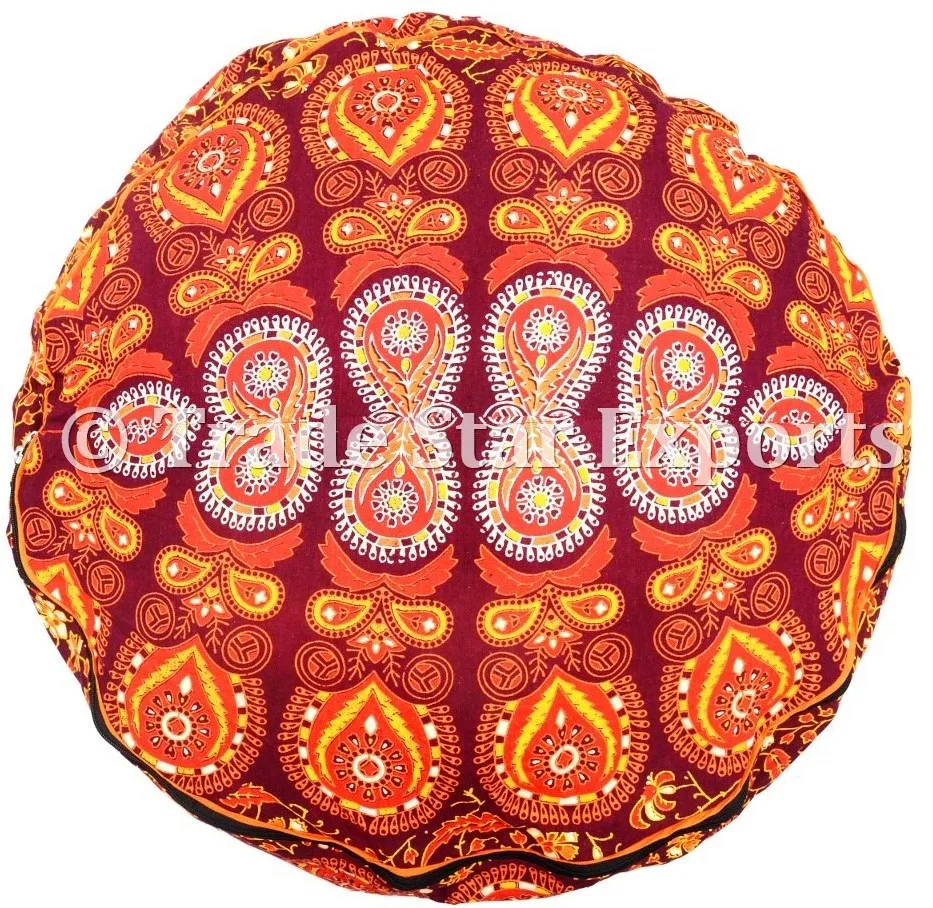 Ottoman Pouf Cover Boho Footstool Cover Wholesale Ombre Setting Puff ...