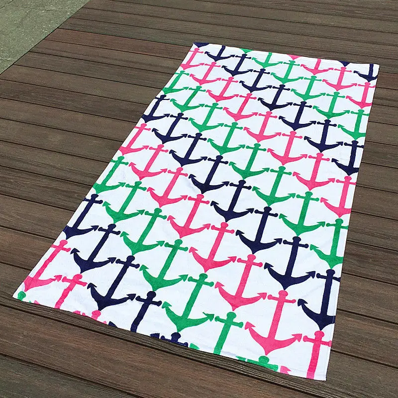 Extra Large Thick Beach Towel Custom Luxury Cotton Printed Beach Towel