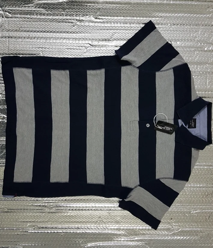 Высококачественная Хлопковая мужская рубашка-поло для весеннего сезона Бангладеш полосатая одежда со склада/отгрузка отменяет/излишек