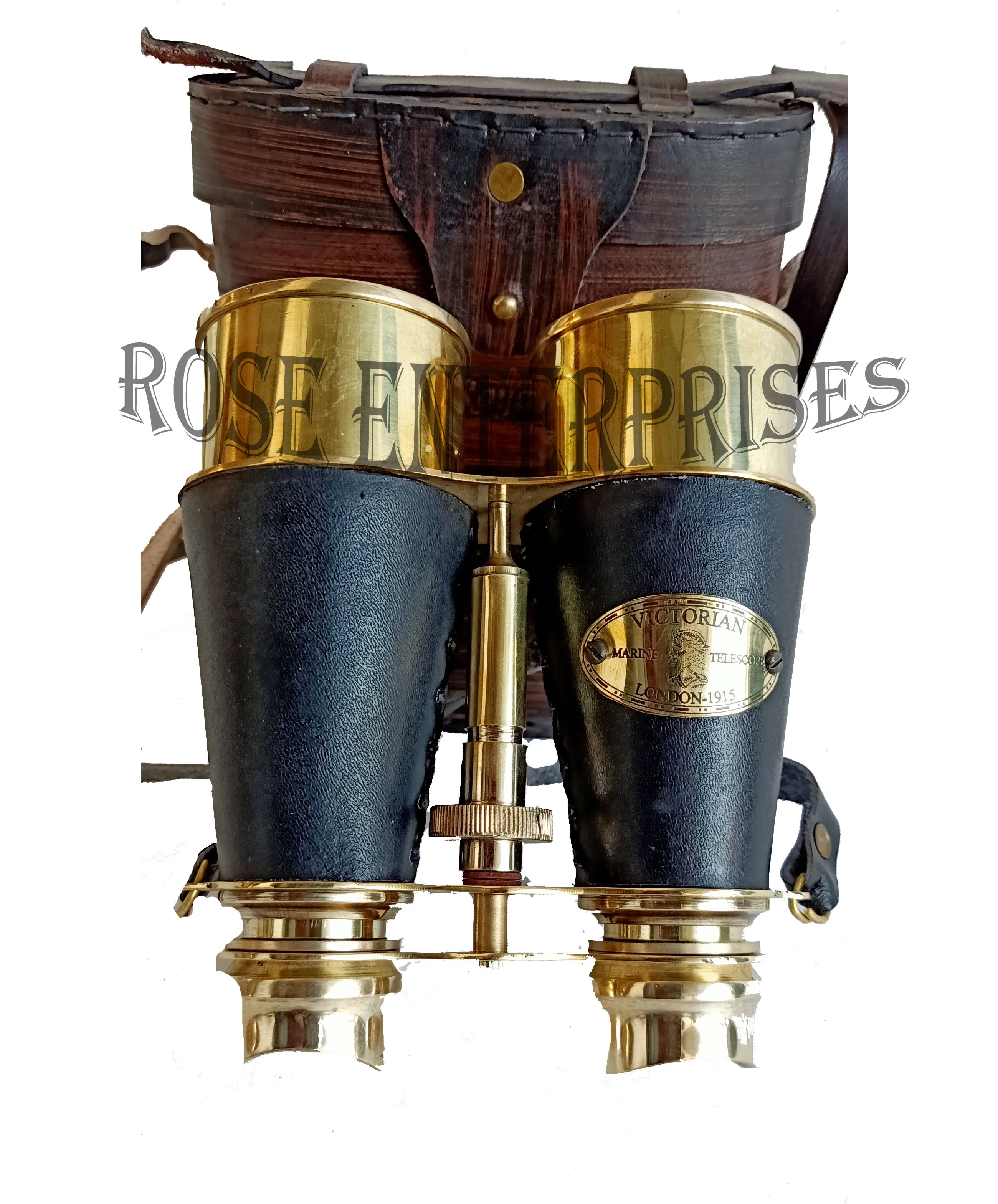 Handmade Brass & Glass Nautical Antique Reproduction Spyglass – Marina Militare Style
