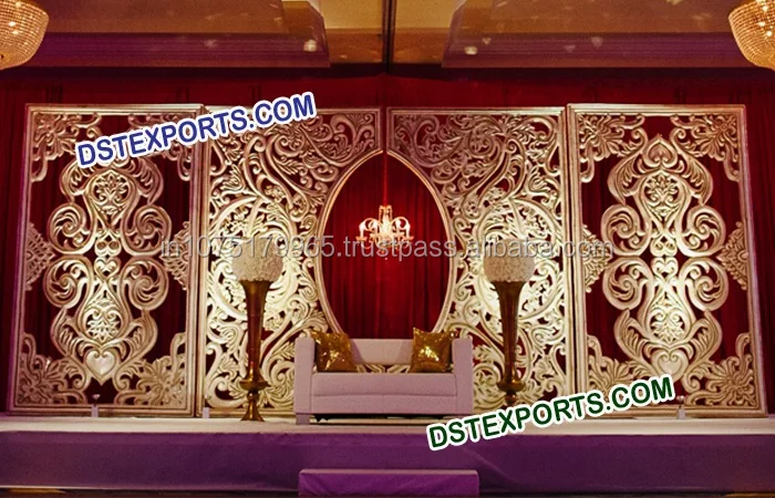 Different Design Wedding Fiber Backdrop Panels Jali Panel Flower Carving for Party Decorations Wedding Decoration Fiber Panels
