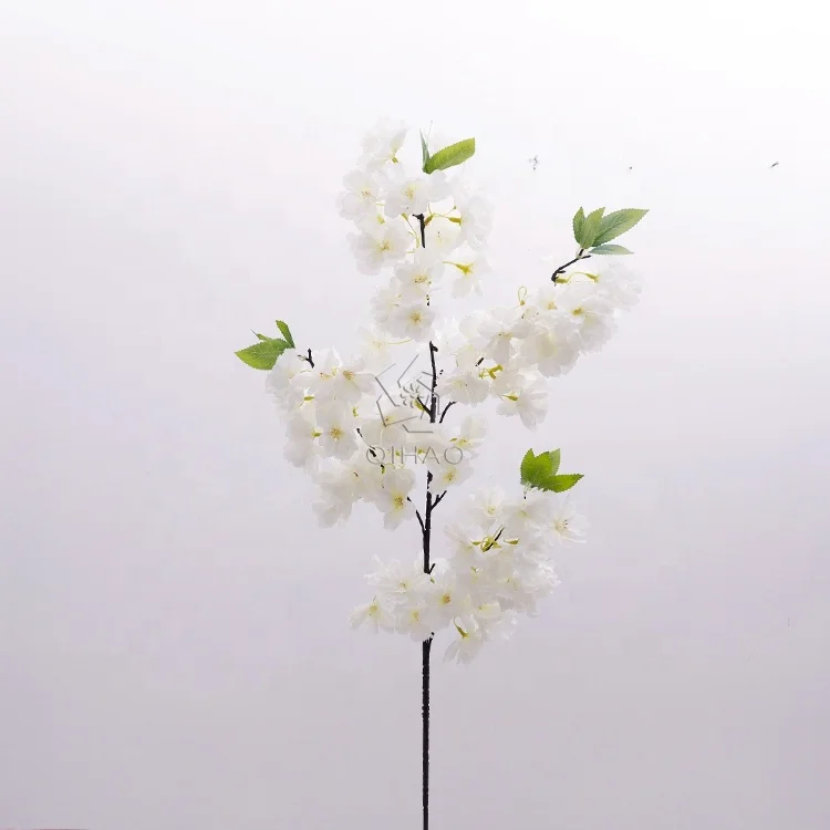 Свадебное украшение Qihao, цветочные композиции, центральный цветок, 3 ветки, цветение вишни, искусственные ветки цветка вишни