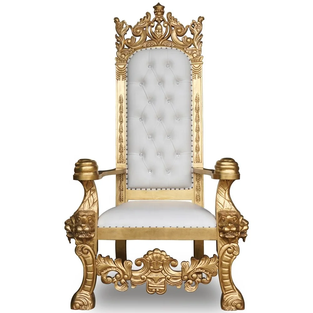 Hot Sale High Back Cheaper King Solomon Throne Chairs High Back Royal Luxury Wedding Chair For Groom And Bride Buy High Quality Throne Chairs High Back