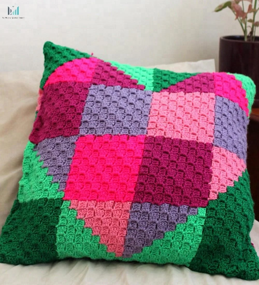 hand knitted cushion covers