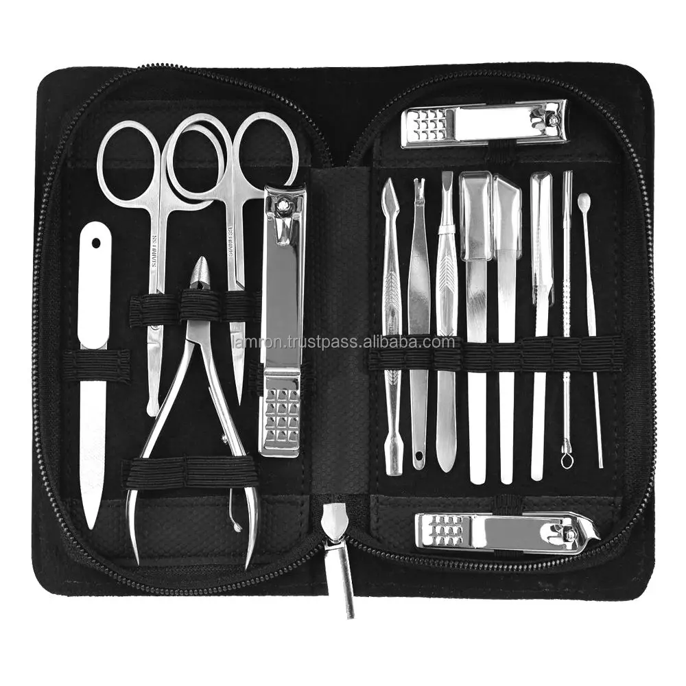 Manicure Beauty Tools Kit Including Nail Nippers Scissors Pushers Files