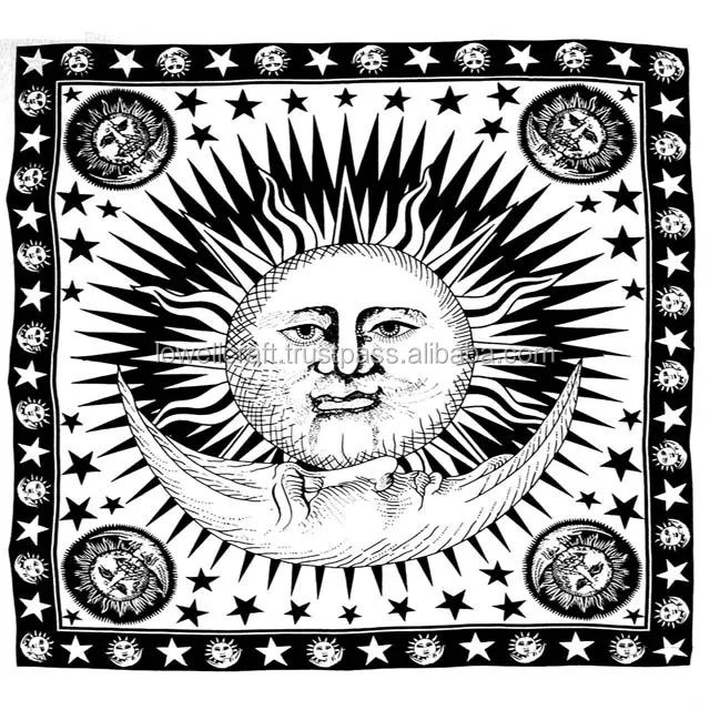 Tapiz Hindú Elefante Y Mandala - Colgante Hippie Bohemio 76x102 Cm Algodón Natural