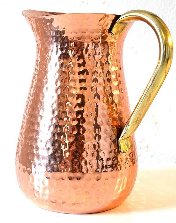 Бесплатный образец чистой меди ручной молоток индивидуальный кувшин для воды от производителя, оптовик, Прямая продажа с завода