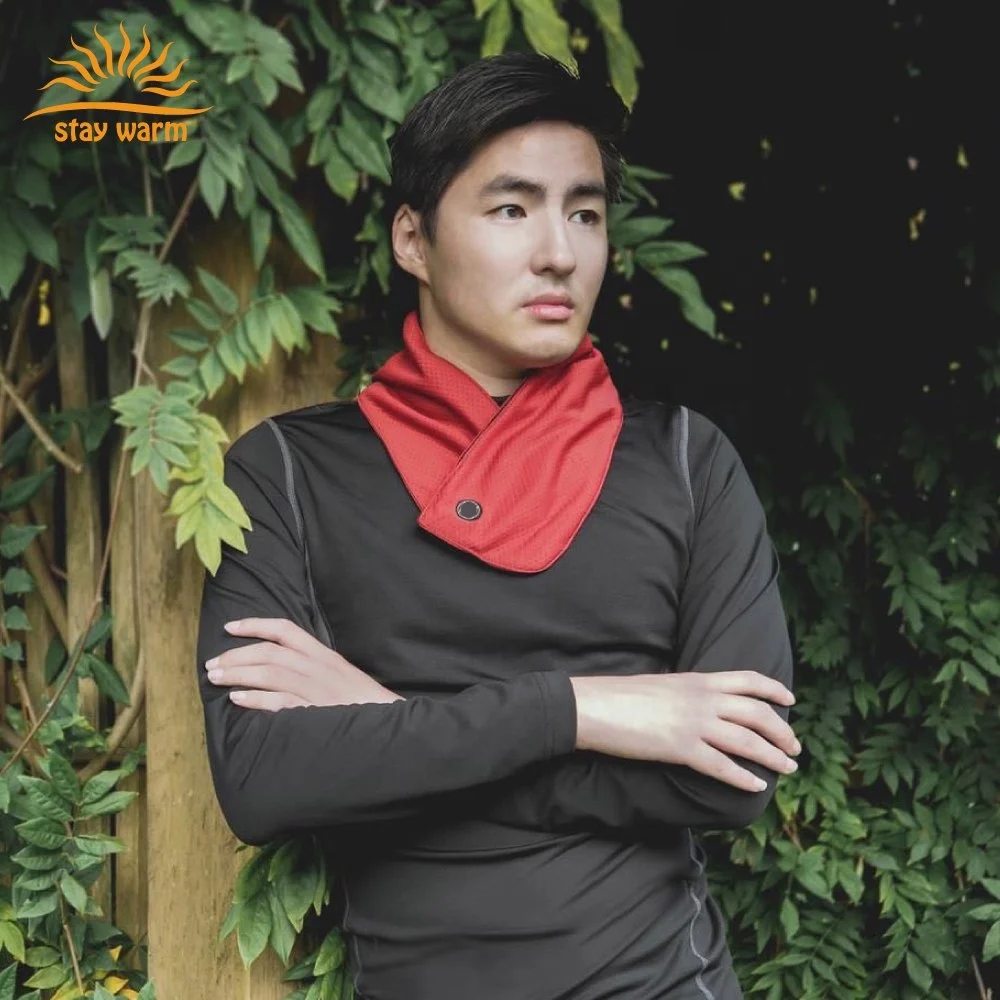 Модный Рождественский Подарочный шарф унисекс, шарфы с подогревом батареи 5 В для зимы