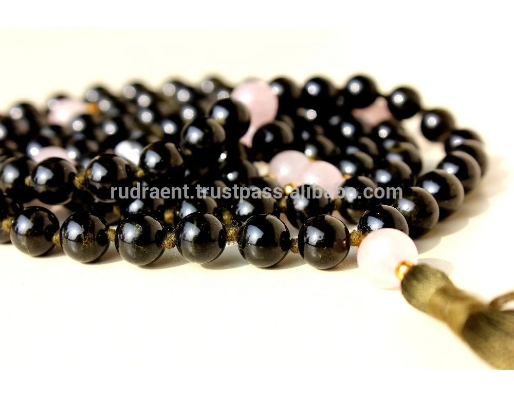 108 Bead Japa Mala Bracelet/Necklace With OM Charm - White Jade Gemstone, Stretchy Cord For Yoga & Meditation - View #8