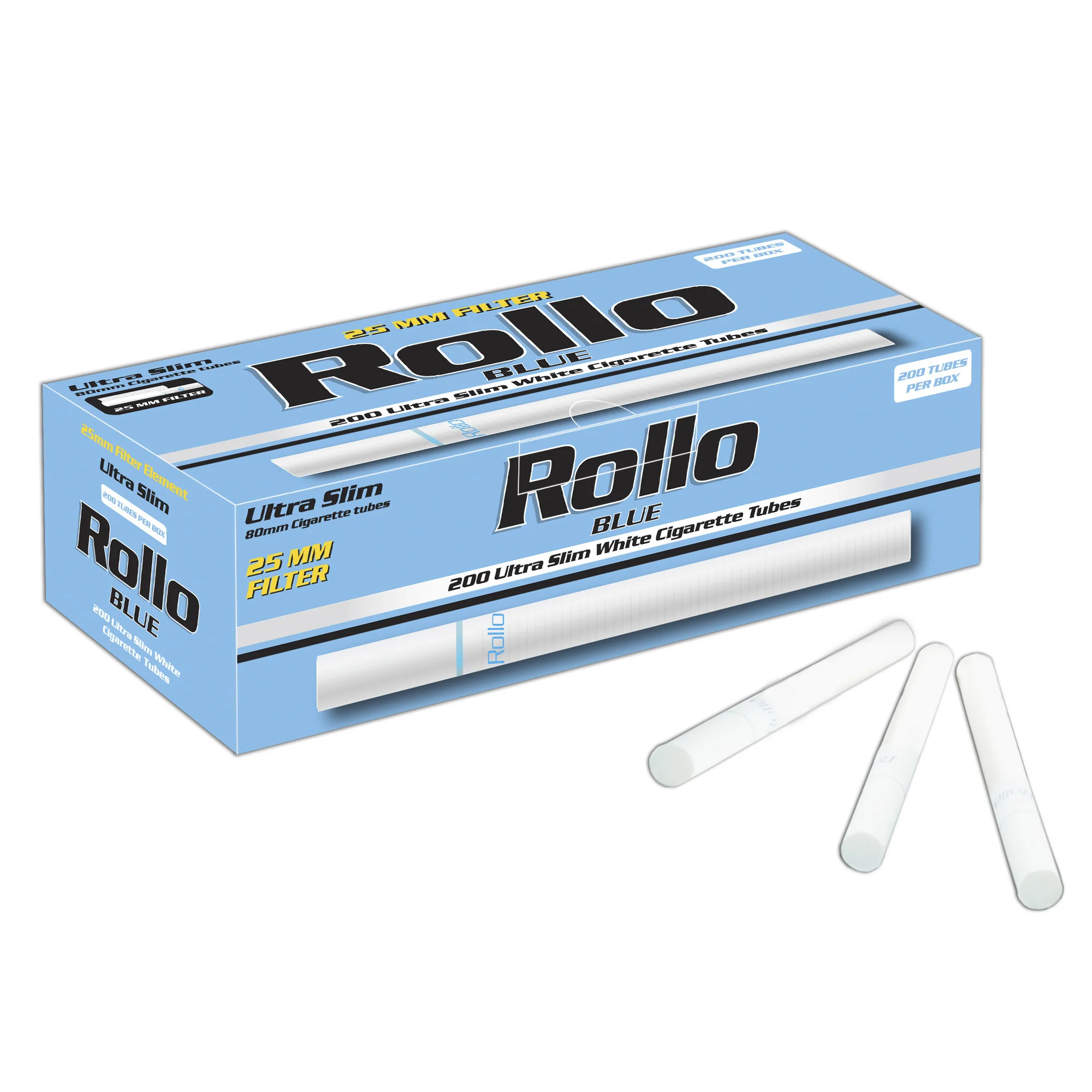 Premium and High Quality Ultra Slim Cigarette Filter Tubes Rollo Blue