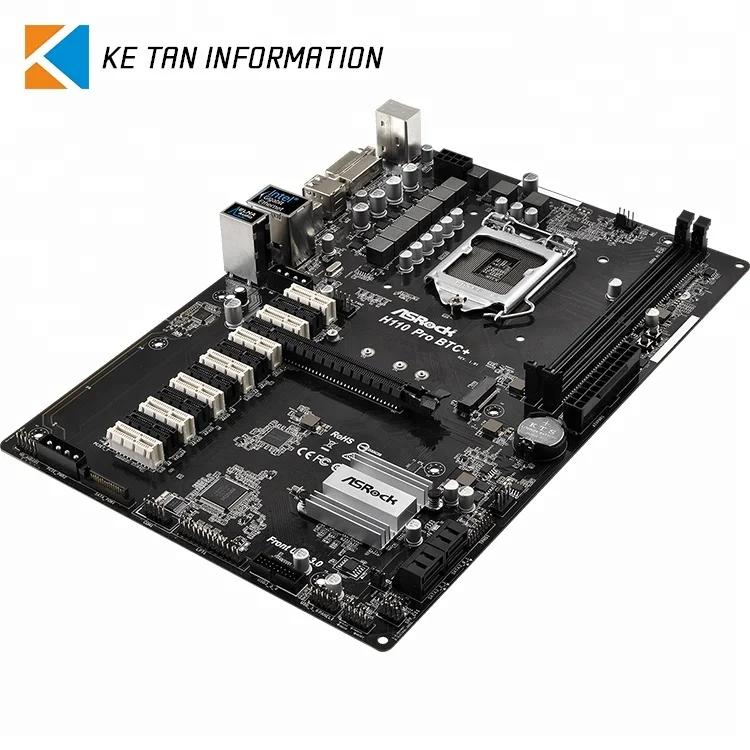 USED 12PCIE DDR4 ASROCK H110PROマザーボードは13 GPUグラフィック