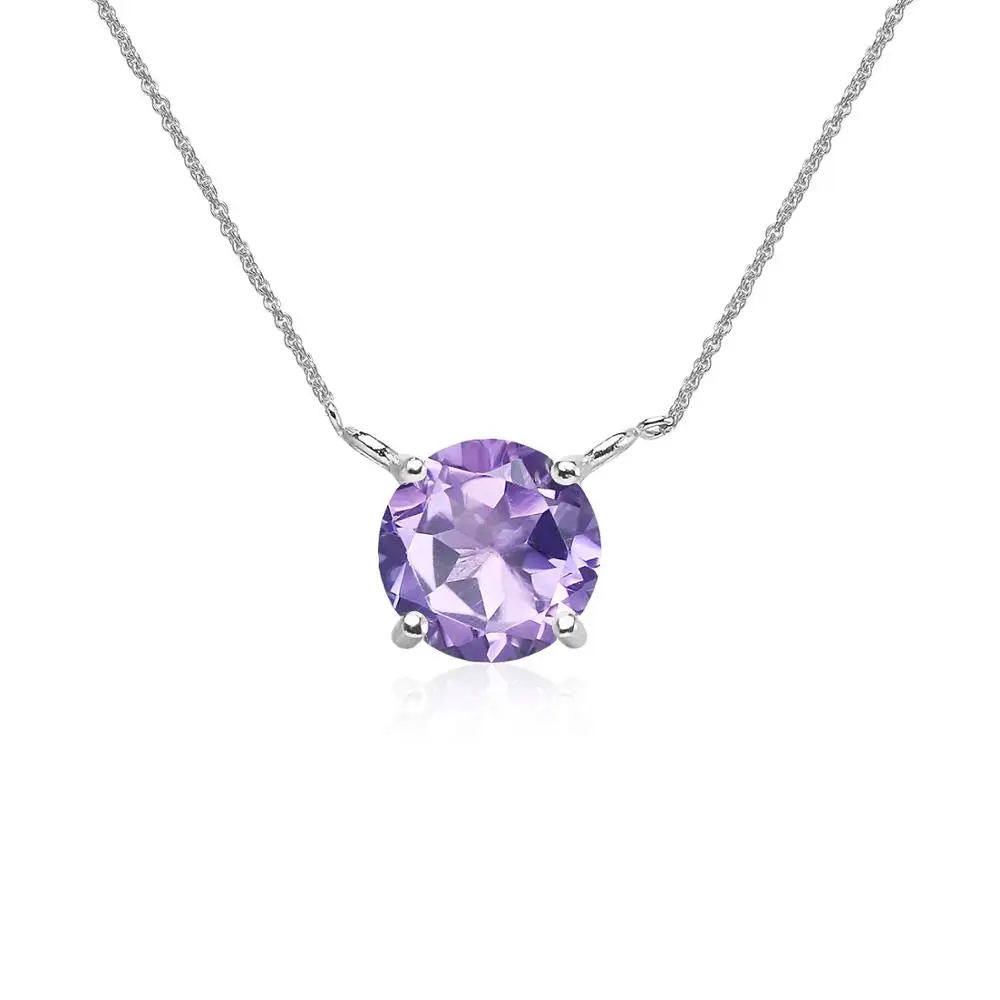 Collar with a pendant in Amethyst
