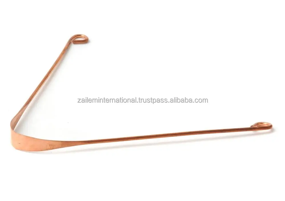 Медный скребок для языка йоги из Индии