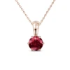 Ciondolo Classico in Ottone Placcato Oro Rosa 18k - Granato