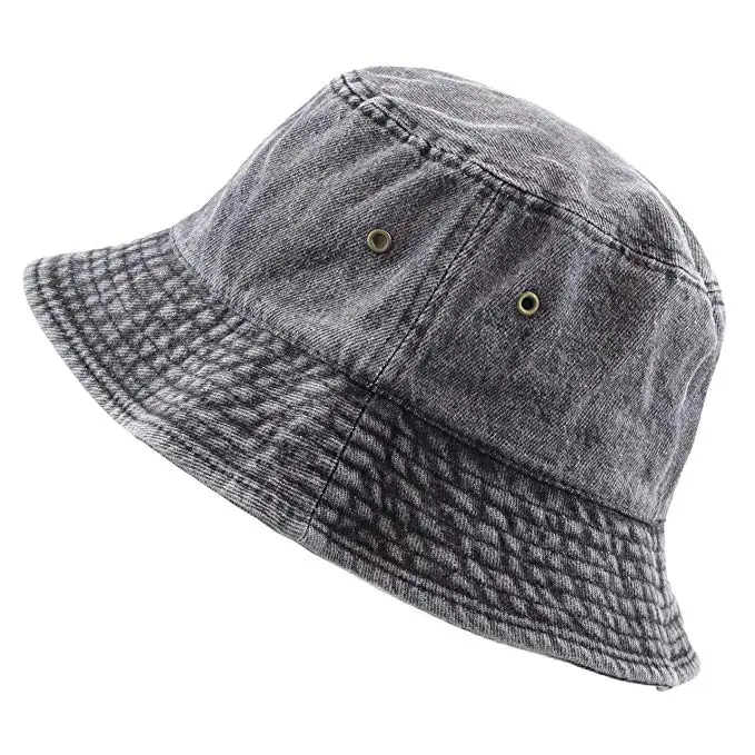 Hat Depot Topi Ember Denim Dicuci Katun 