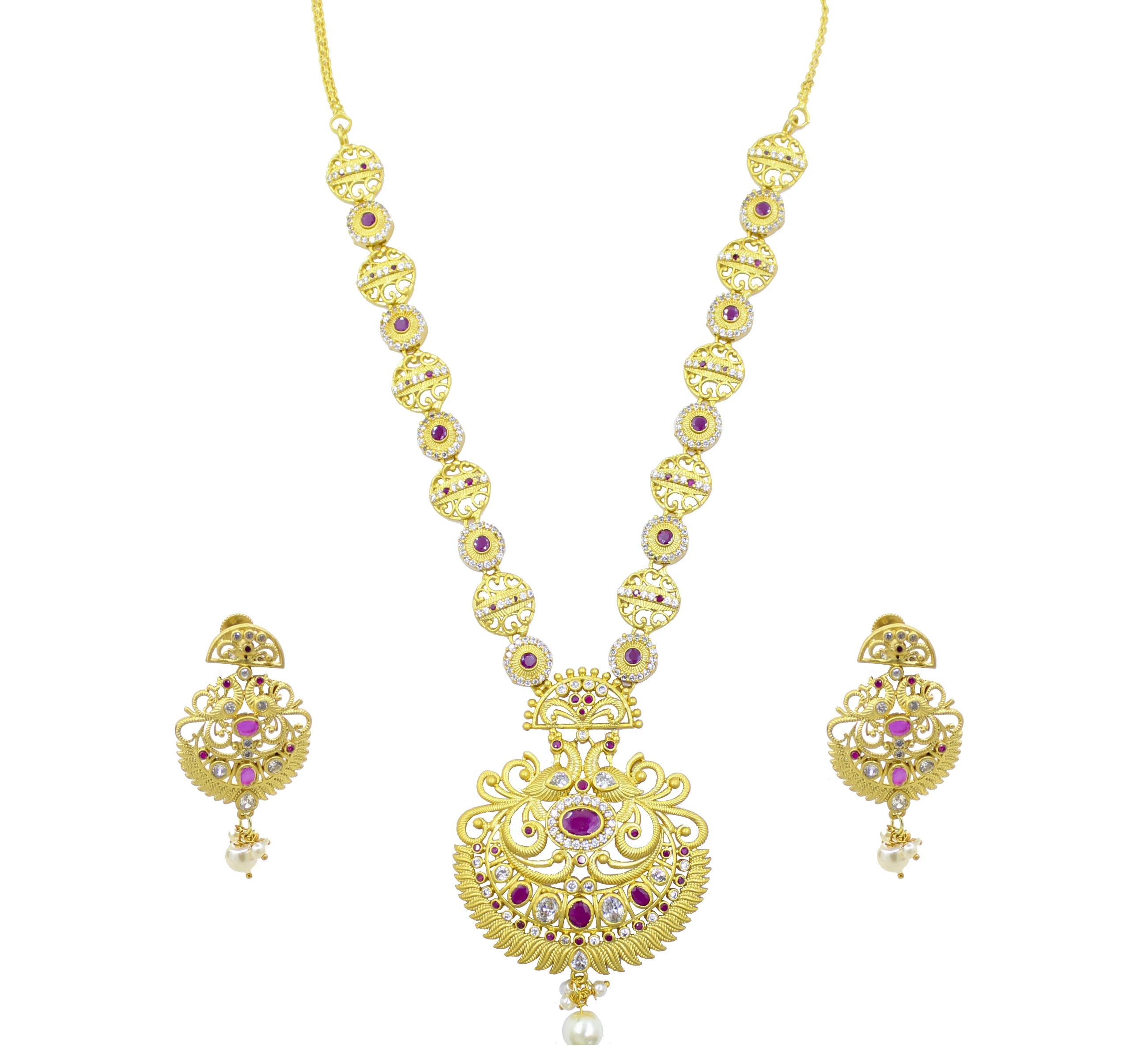 traditional south indian diamond necklace designs