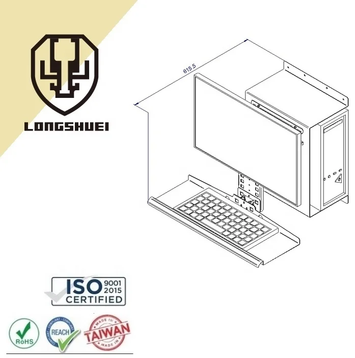 VESA Wall-Mounted with Keyboard Tray